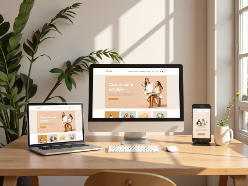 温馨的友谊场景插画，显示多人在线交流的抽象图案，温暖色调，扁平化设计风格